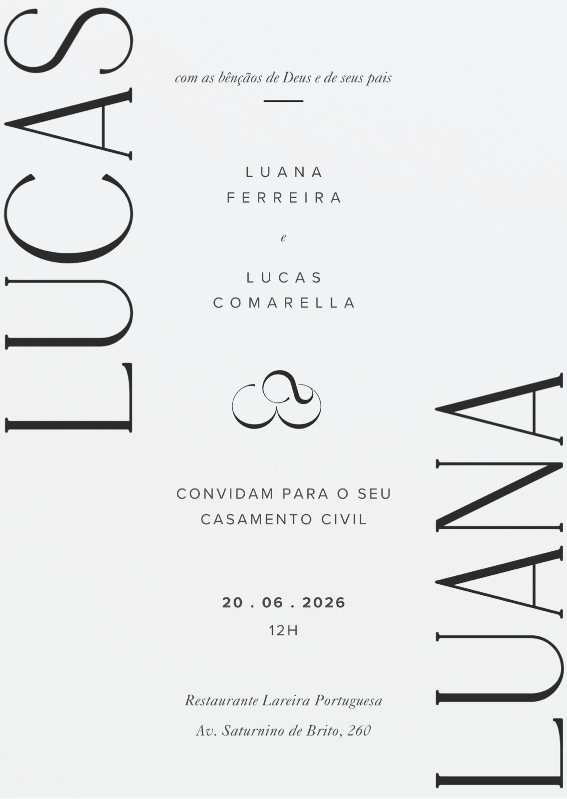 Convite Luana & Lucas